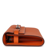 Hermes Kelly Wallet To Go Orange Epsom Palladium Hardware