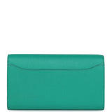 Pre-owned Hermes Constance Wallet To Go Vert Jade Epsom Marquette and Palladium Hardware