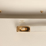 Hermes Kelly Wallet To Go Craie Epsom Gold Hardware