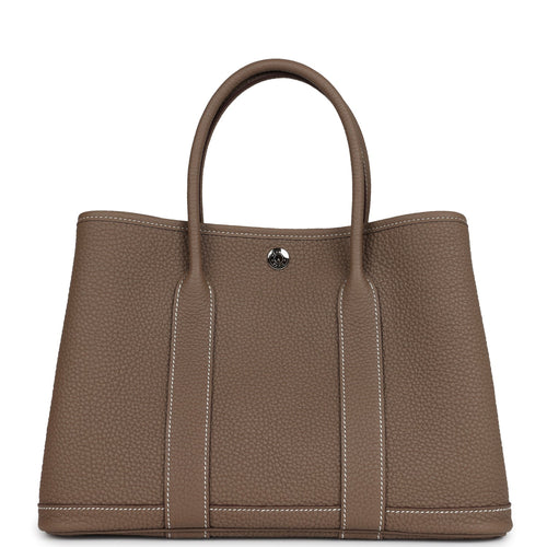 Hermes Garden Party 30 Etoupe Negonda Palladium Hardware
