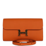 Hermes Constance Wallet To Go Orange Epsom Gold Hardware