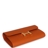 Hermes Constance Wallet To Go Orange Epsom Gold Hardware