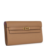 Hermes Kelly Wallet To Go Chai Verso Epsom Gold Hardware