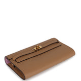 Hermes Kelly Wallet To Go Chai Verso Epsom Gold Hardware