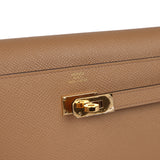 Hermes Kelly Wallet To Go Chai Verso Epsom Gold Hardware