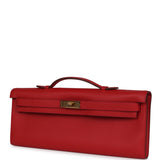 Hermes Kelly Cut Rouge Casaque Swift Gold Hardware