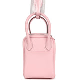 Hermes Mini Lindy Rose Sakura Swift Palladium Hardware