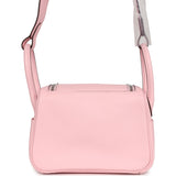 Hermes Mini Lindy Rose Sakura Swift Palladium Hardware