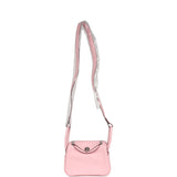 Hermes Mini Lindy Rose Sakura Swift Palladium Hardware