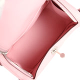 Hermes Mini Lindy Rose Sakura Swift Palladium Hardware