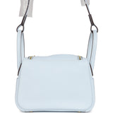 Hermes Mini Lindy Bleu Brume Swift Gold Hardware