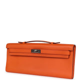 Hermes Kelly Cut Orange Swift Palladium Hardware