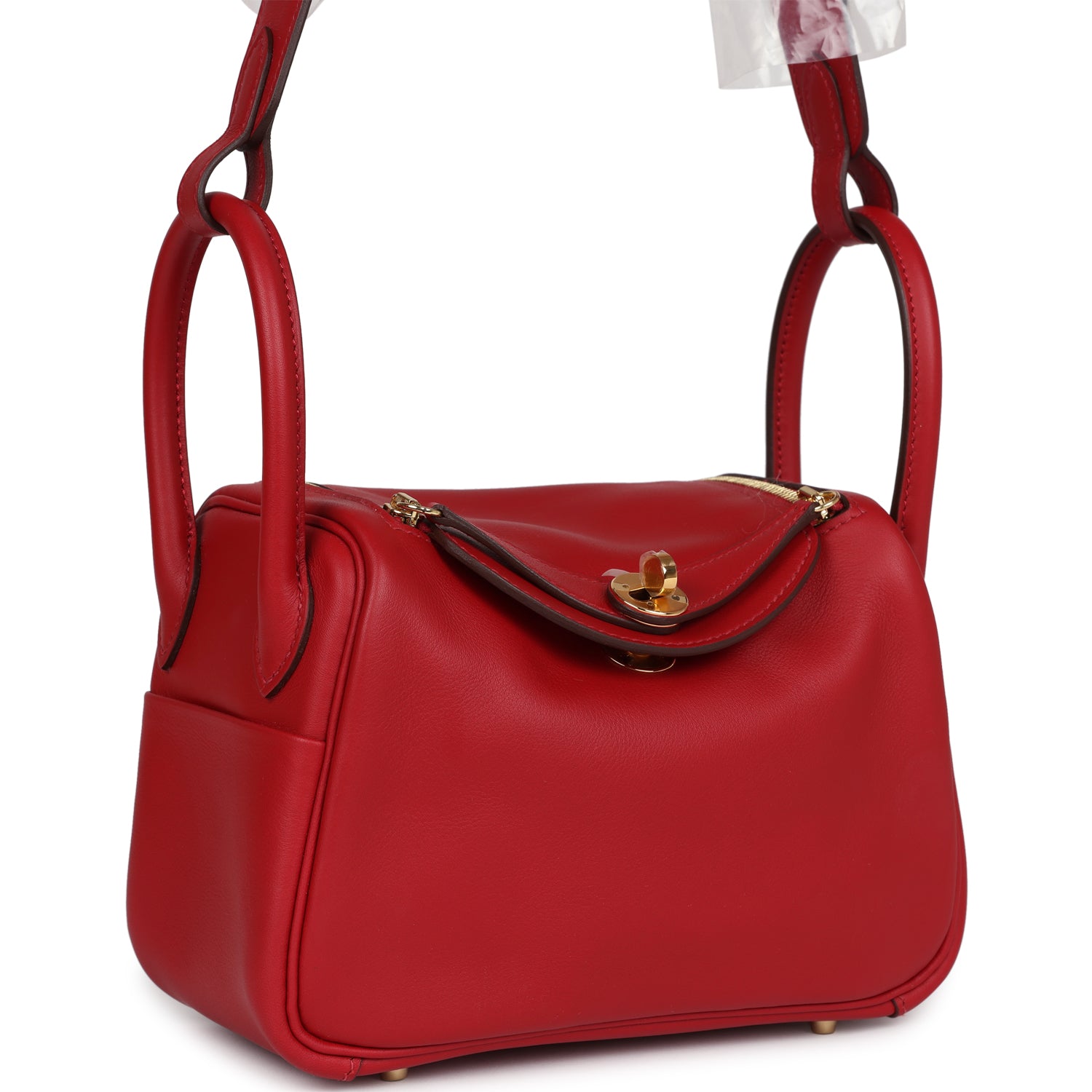 Hermes Mini Lindy Rouge Casaque Swift Gold Hardware – Madison Avenue ...