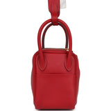 Hermes Mini Lindy Rouge Casaque Swift Gold Hardware