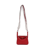 Hermes Mini Lindy Rouge Casaque Swift Gold Hardware