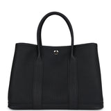 Hermes Garden Party 30 Black Negonda Palladium Hardware