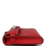 Hermes Kelly Cut Rouge Casaque Swift Palladium Hardware