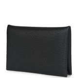 Hermes Calvi Card Holder Black Verso Chevre Palladium Hardware