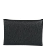 Hermes Calvi Card Holder Black Verso Chevre Palladium Hardware