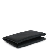 Hermes Calvi Card Holder Black Verso Chevre Palladium Hardware