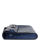 Hermes Kelly Cut Bleu De Malte Matte Porosus Crocodile Palladium Hardware