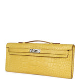 Hermes Kelly Cut Mimosa Matte Alligator Palladium Hardware