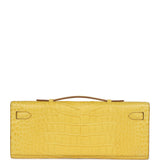 Hermes Kelly Cut Mimosa Matte Alligator Palladium Hardware