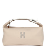 Hermes Bride-A-Brac PM Neutral Toile Canvas Palladium Hardware