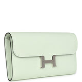 Pre-owned Hermes Constance Wallet To Go Vert Fizz Epsom Palladium Hardware