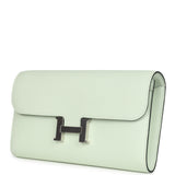 Pre-owned Hermes Constance Wallet To Go Vert Fizz Epsom Palladium Hardware