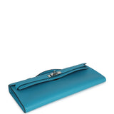 Hermes Kelly Cut Turquoise Swift Palladium Hardware