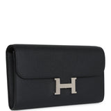 Hermes Constance Wallet To Go Black Epsom Rose Gold Hardware