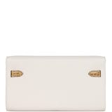 Hermes Kelly Wallet To Go Touch Gris Pale Epsom and Beige Sable Shiny Alligator Palladium Hardware