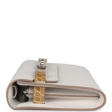 Hermes Kelly Wallet To Go Touch Gris Pale Epsom and Beige Sable Shiny Alligator Palladium Hardware