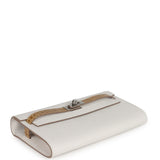 Hermes Kelly Wallet To Go Touch Gris Pale Epsom and Beige Sable Shiny Alligator Palladium Hardware