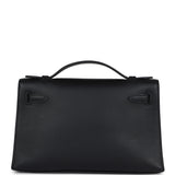 Hermes Kelly Pochette Black Swift Gold Hardware