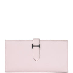 Hermes Bearn Gusset Long Wallet Mauve Pale Epsom Palladium Hardware