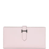 Hermes Bearn Gusset Long Wallet Mauve Pale Epsom Palladium Hardware