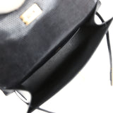 Hermes Kelly Pochette Black Varanus Niloticus Lizard Gold Hardware