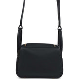 Hermes Mini Lindy Black Clemence Gold Hardware