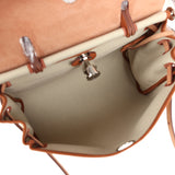 Hermes Herbag Zip PM 31 Beton Toile H & Fauve Vache Hunter Palladium Hardware