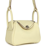 Hermes Mini Lindy Jaune Milton Clemence Palladium Hardware