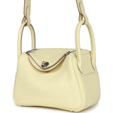 Hermes Mini Lindy Jaune Milton Clemence Palladium Hardware