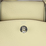 Hermes Mini Lindy Jaune Milton Clemence Palladium Hardware