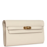 Hermes Kelly Wallet To Go Craie Epsom Gold Hardware