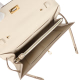 Hermes Kelly Wallet To Go Craie Epsom Gold Hardware