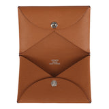 Hermes Calvi Card Holder Gold Epsom Palladium Hardware