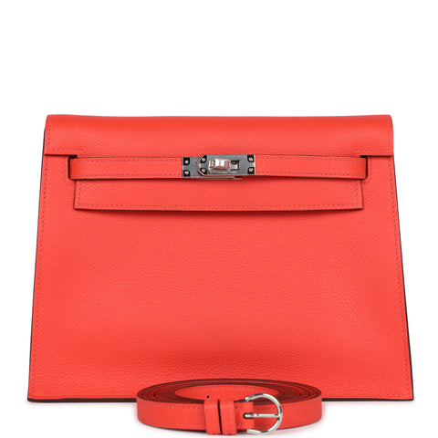 Hermes Kelly Danse Orange Field Evercolor Palladium Hardware