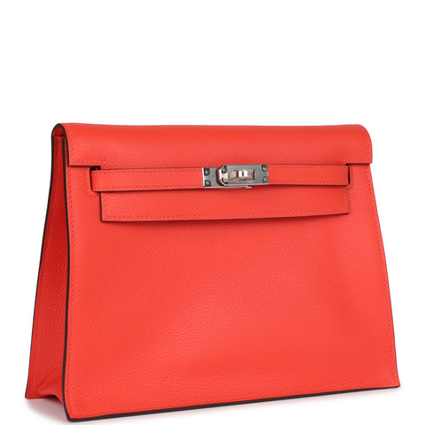 Hermes Kelly Danse Orange Field Evercolor Palladium Hardware