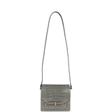 Hermes Mini Roulis Gris Ciment Shiny Alligator Permabrass Hardware